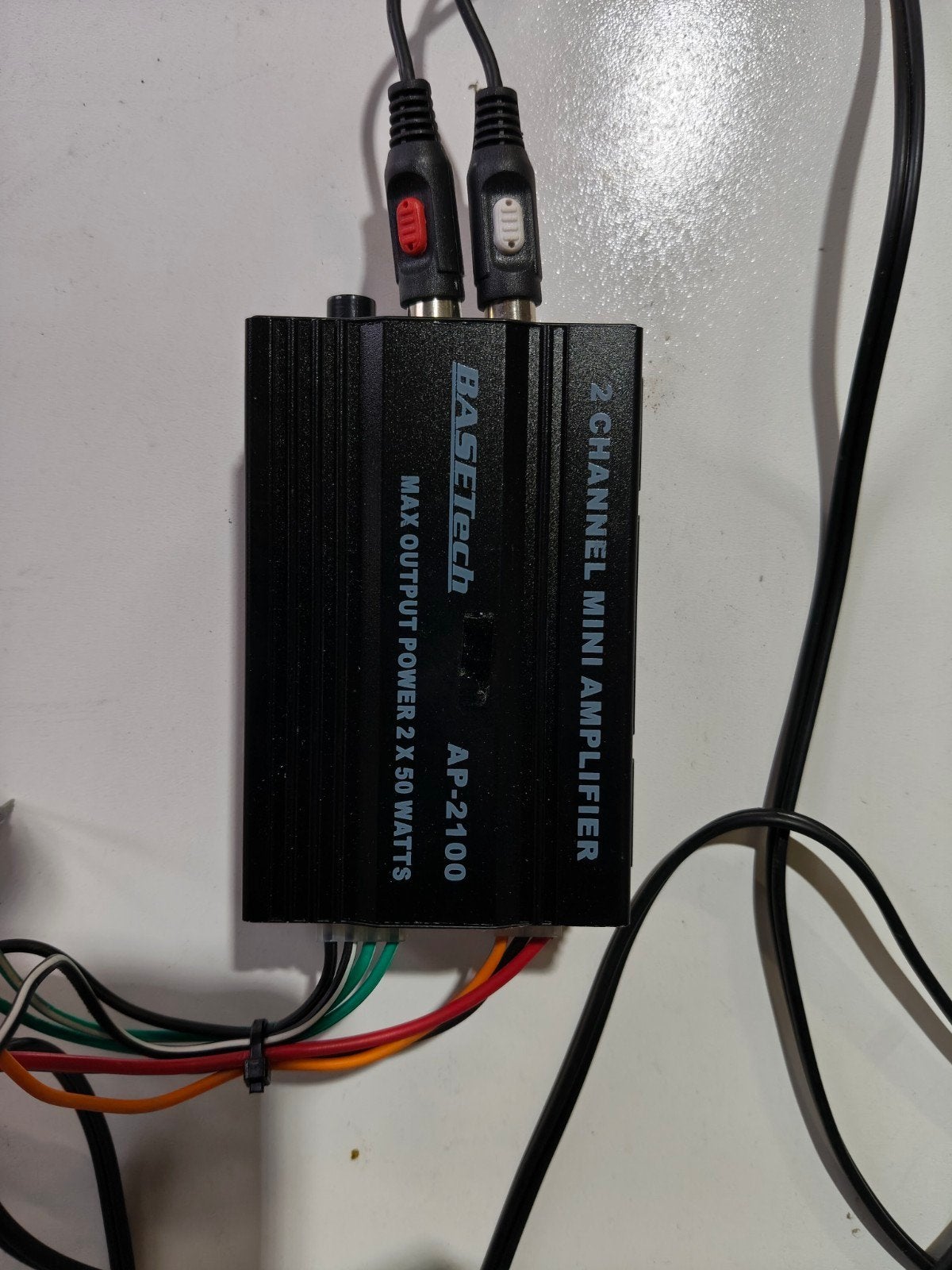 Basetech AP-2100 2-kanaals mini versterker, Overige merken, Ophalen of Verzenden, Zo goed als nieuw, 60 tot 120 watt