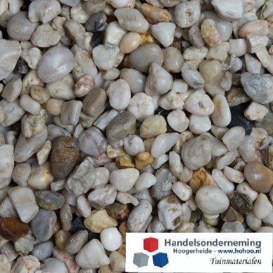 Limburgs wit grind afgeronde witte siergrind oprit parking, Overige materialen, Verzenden, Nieuw, Grind