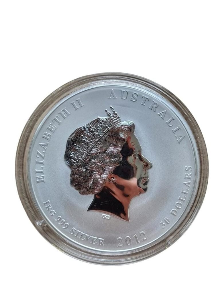 Australië 1 kilo zilver Year of the dragon 2012, Ophalen of Verzenden, Zilver
