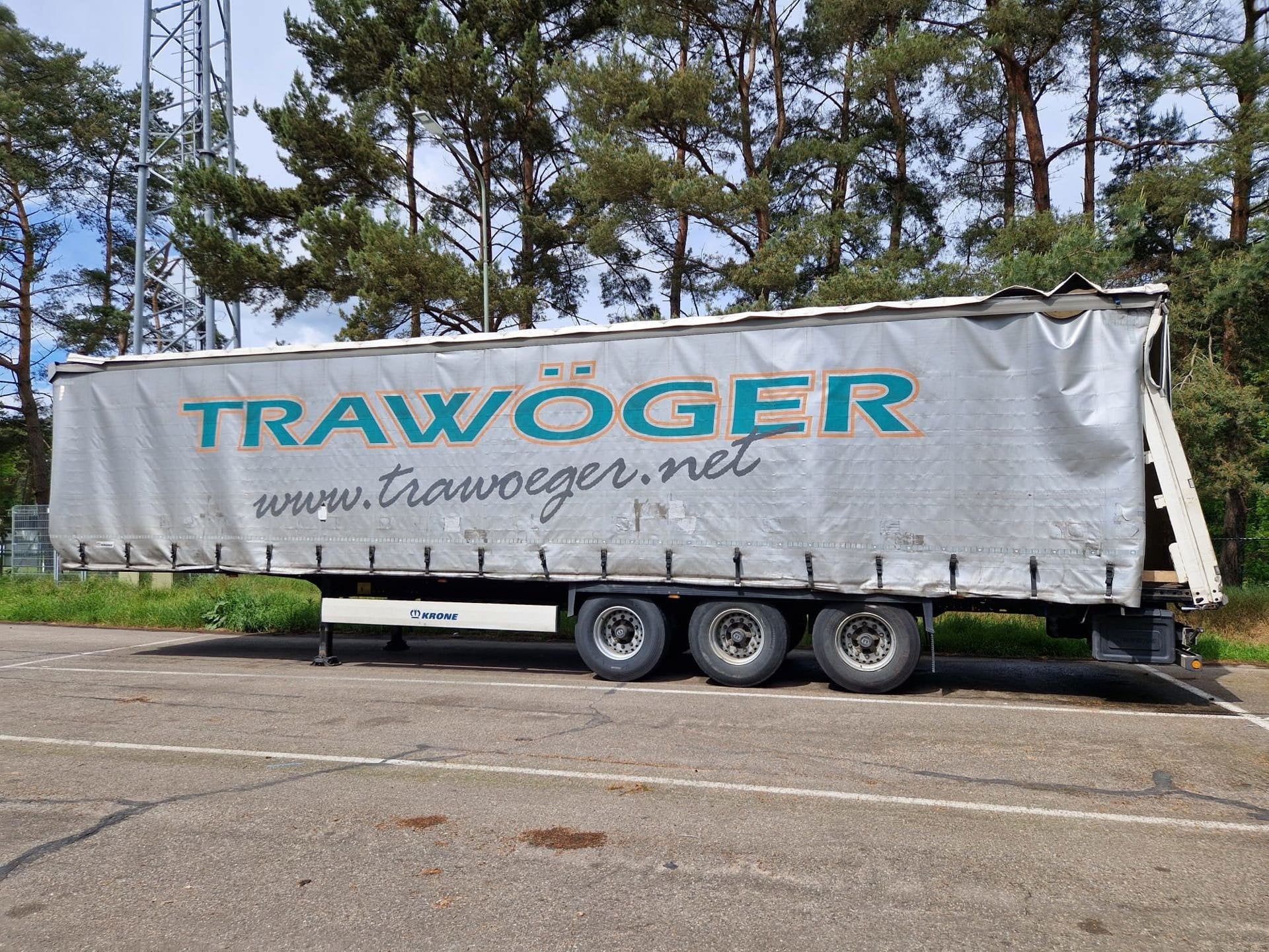 Krone N/A 3 assige schuifzeilen BJ 2021 Schade, Auto's, Vrachtwagens, Overige brandstoffen, Origineel Nederlands, Bedrijf, Aanhangers en Opleggers
