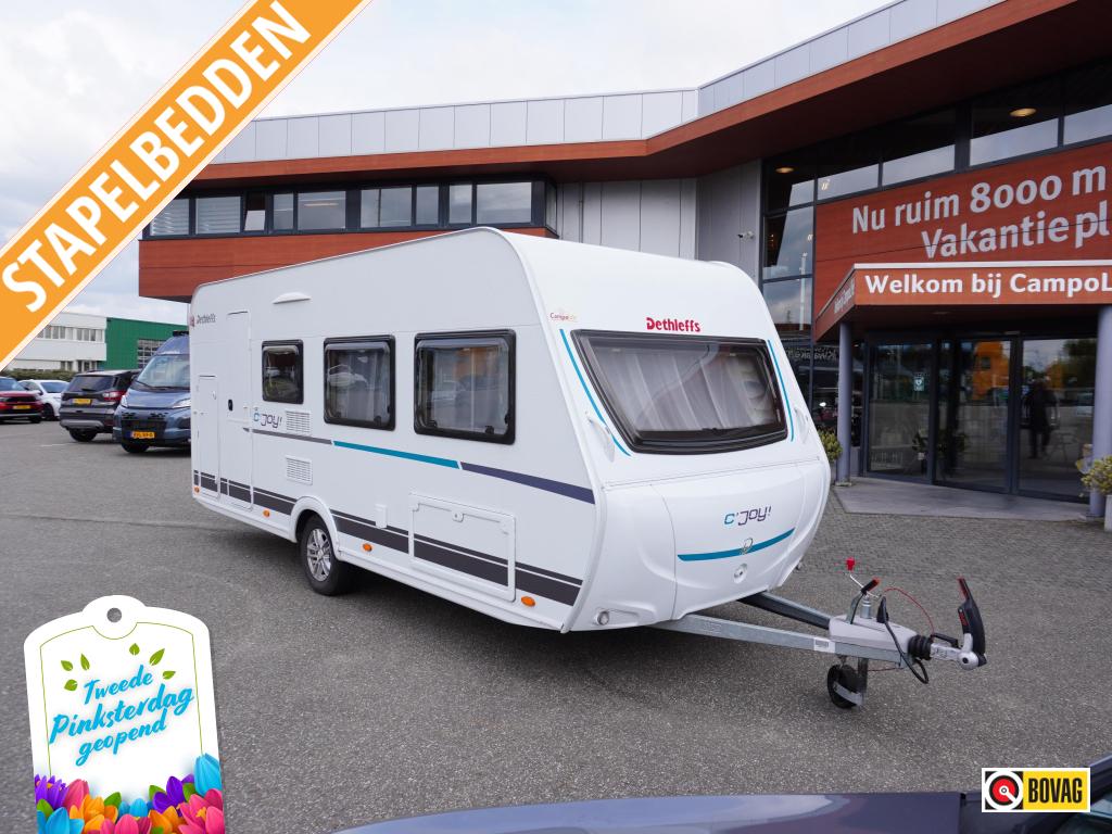 Dethleffs C'Joy 480 QLK STAPELBEDDEN EN VOORTENT, Caravans en Kamperen, 750 - 1000 kg, Schokbreker, Dethleffs, Tot en met 6
