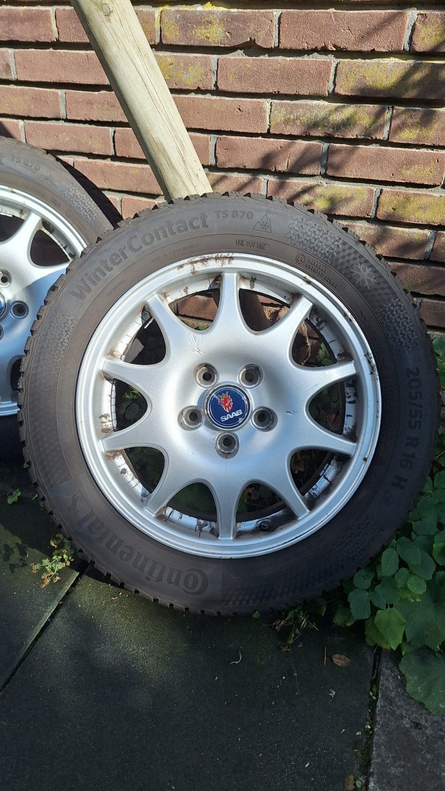Saab Continental winterbanden 205 55 R16 (DOT 3525), Ophalen, 16 inch, Banden en Velgen, Personenwagen