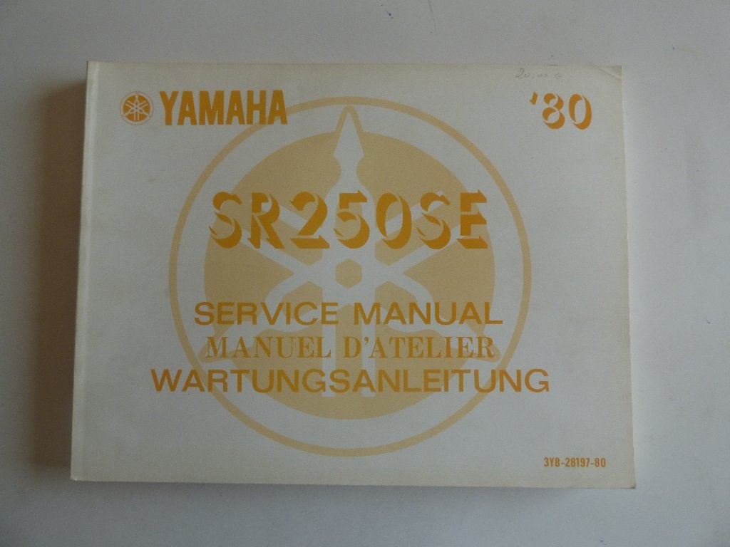 YAMAHA SR250SE WERKPLAATSHANDBOEK, Motoren, Ophalen of Verzenden, Yamaha