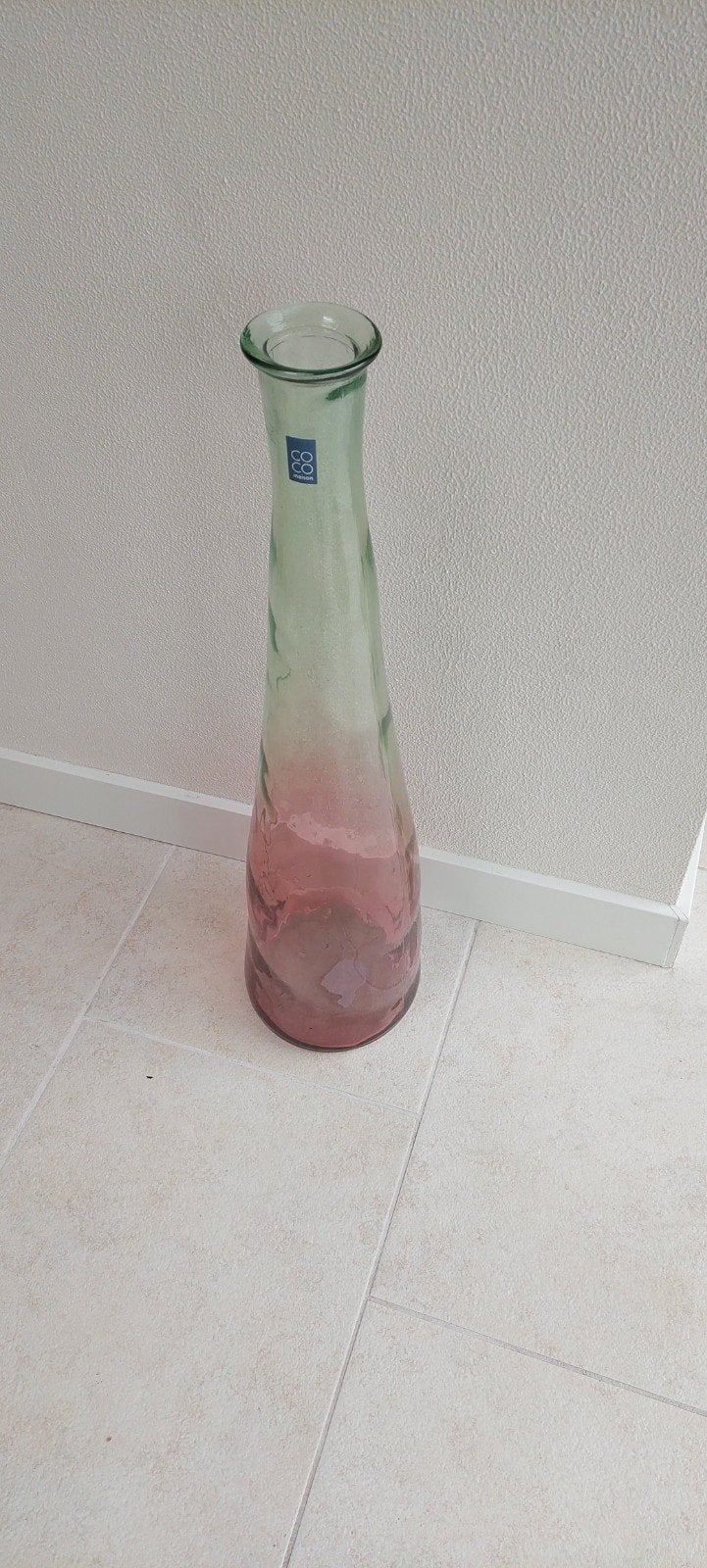 exclusieve glazen vaas, decoratief., Ophalen, Nieuw, Glas, Geschikt voor droogbloemen