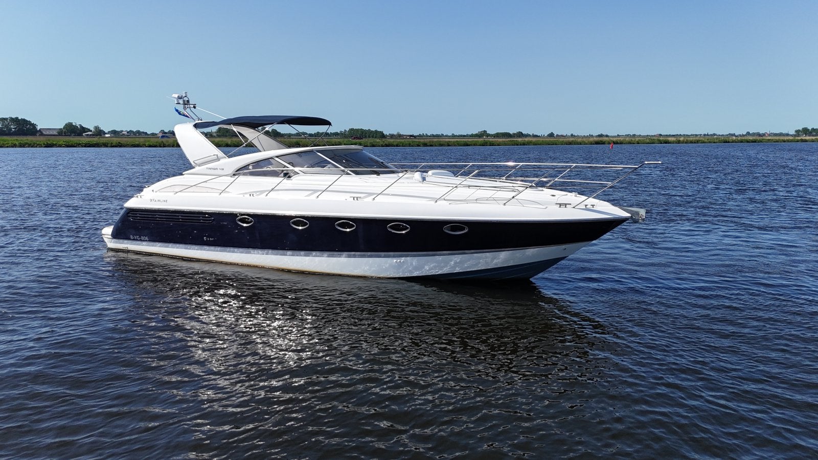 Fairline Targa 43 Sportcruiser Goed Onderhouden!, Ophalen, Zo goed als nieuw, Boegschroef