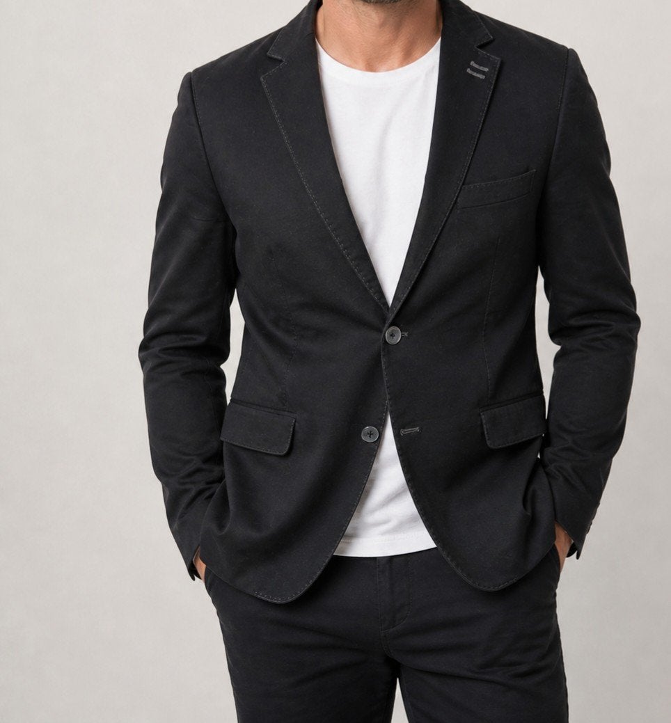 British Indigo Zwart Katoenen Blazer 50 - Nieuw €55, Zwart, Nieuw, British Indigo, Verzenden