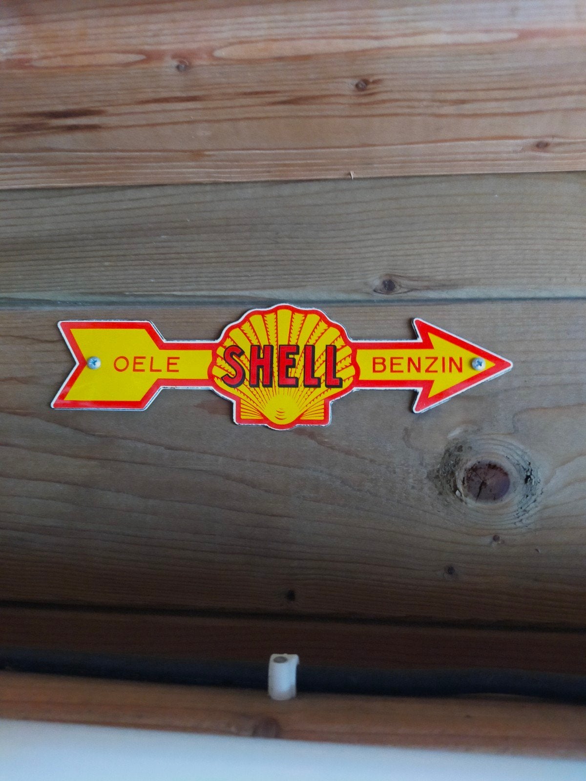 Vintage Shell en Zündapp reclameborden, Ophalen of Verzenden