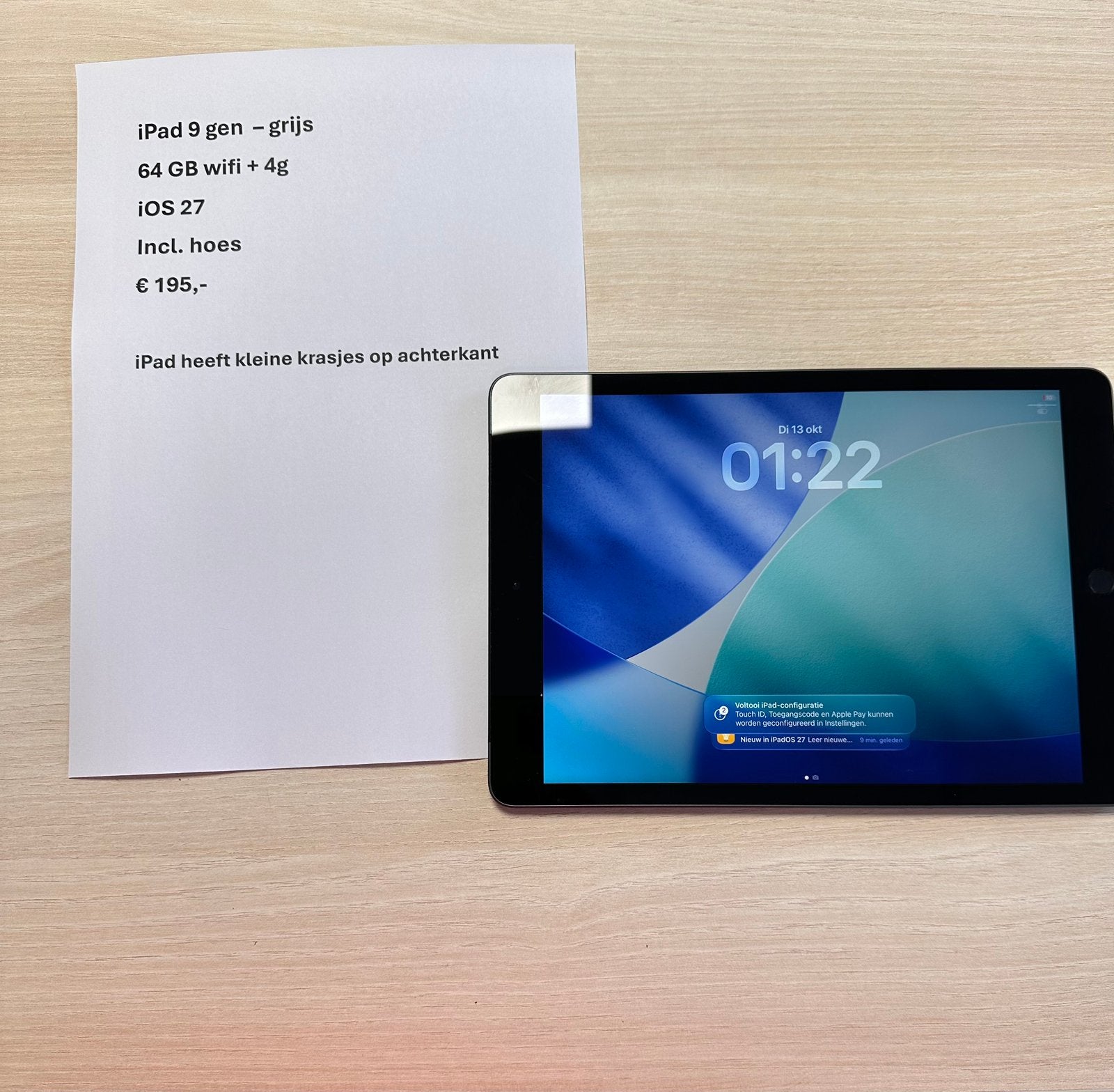 iPad 9 gen, 10 inch, Gebruikt, Apple iPad, Ophalen of Verzenden