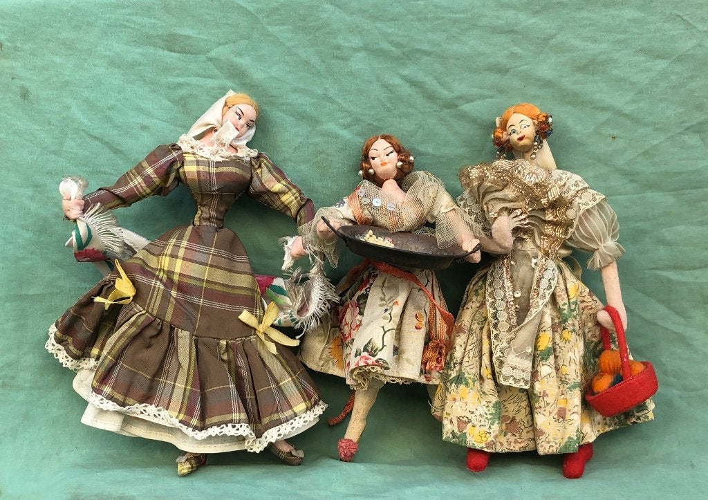 3 vintage Klumpe of Roldan poppen Spaanse poppen, Antiek en Kunst, Antiek | Speelgoed, Ophalen of Verzenden