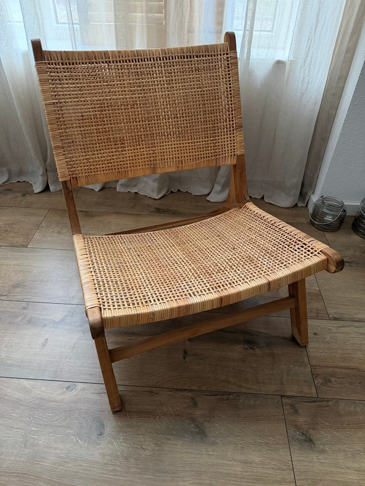 Stijlvolle rotan/ webbing stoel., Ophalen, Overige kleuren, Zo goed als nieuw, Eén