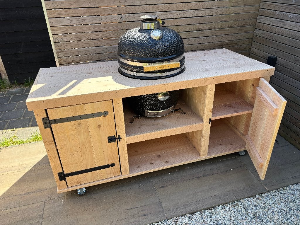 Unieke buitenkeuken, BBQ-meubel van douglas of steigerhout, Tuin en Terras, Buitenkeukens, Ophalen, Nieuw, Houtskool