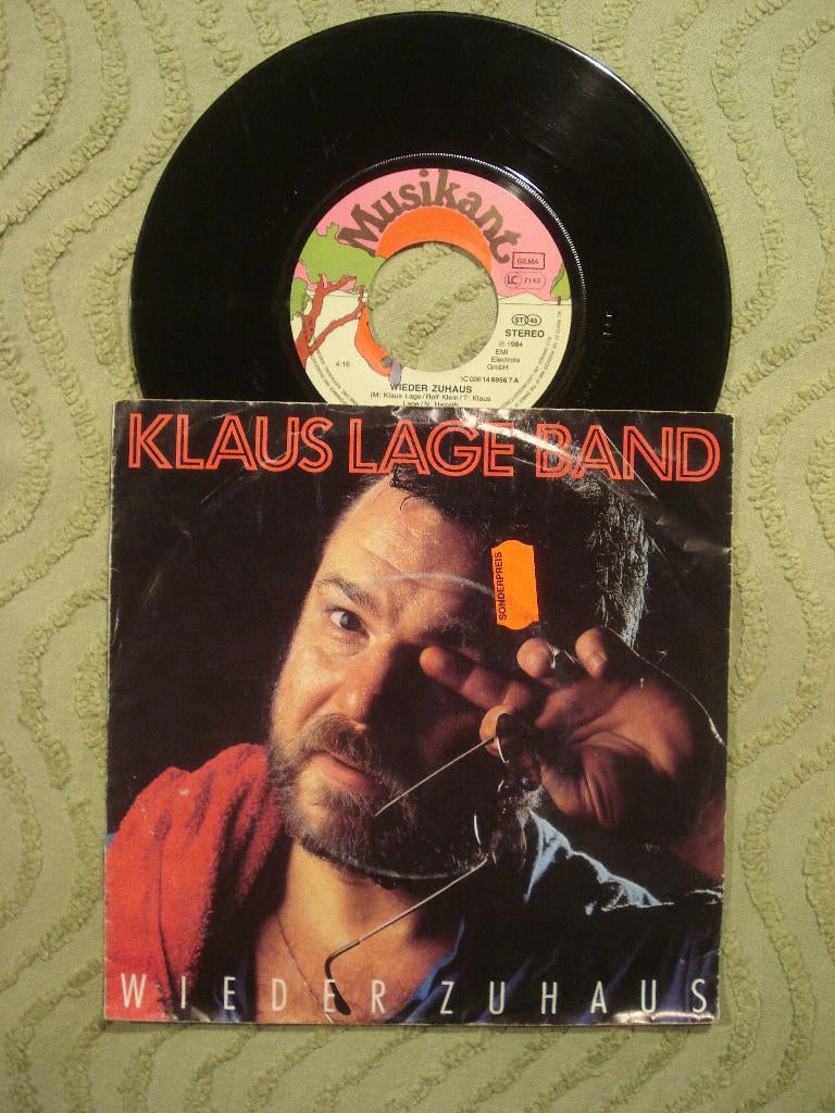 Klaus Lage Band 7" Vinyl Single: ‘Wieder zuhaus’ (D), Gebruikt, 7 inch, Single, Ophalen of Verzenden
