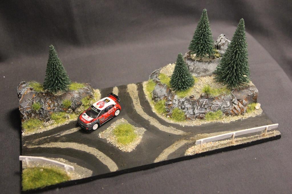 Diorama kruising in de bergen 1:64 (1:43), Hobby en Vrije tijd, Modelbouw | Figuren en Diorama's, Nieuw, Diorama, 1:50 of kleiner