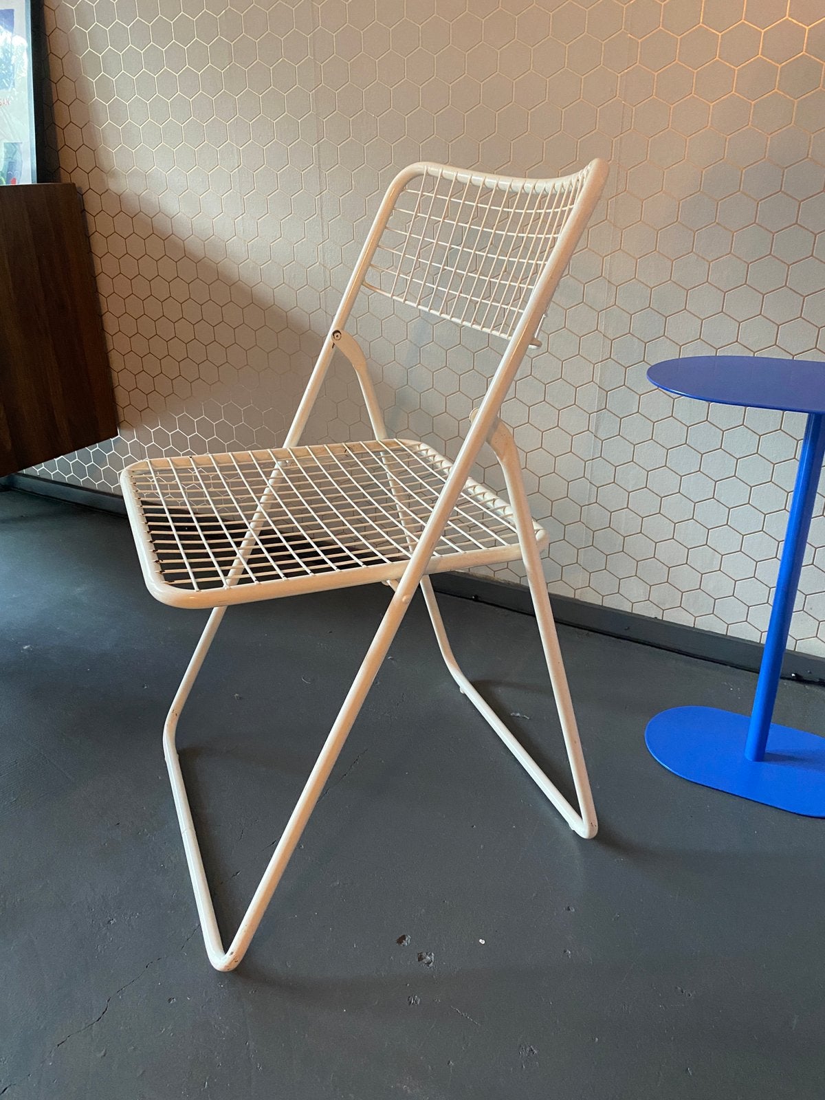 Vintage IKEA klapstoel Ted Net, Ophalen, Gebruikt, Wit, Eighties