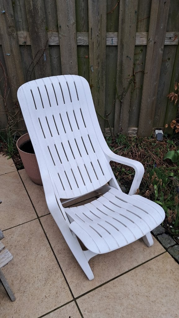 Tuinstoel Allibert Estanza - gezocht, Tuin en Terras, Tuinstoelen, Ophalen, Gebruikt, Kunststof, Verstelbaar
