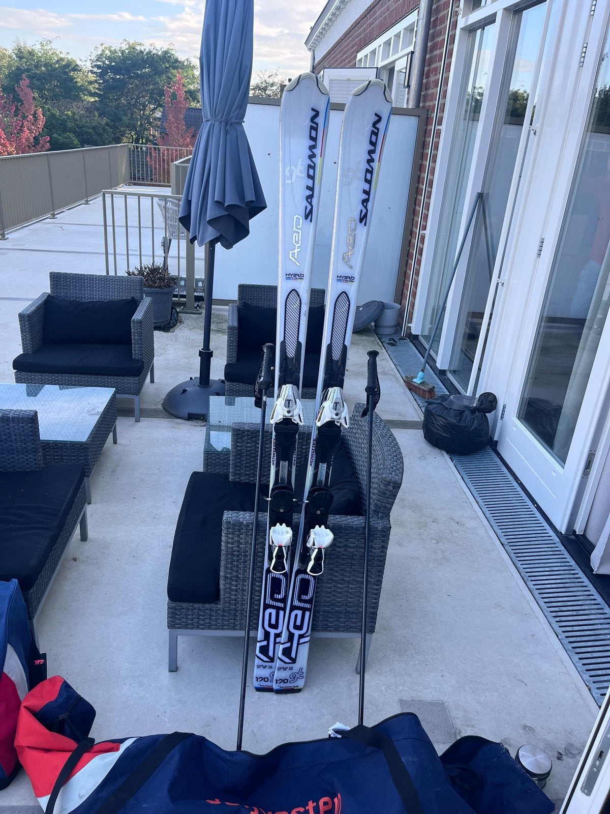 Salomon Aero Ski's 170 cm met bindingen en skistokken, Sport en Fitness, Ophalen, 160 tot 180 cm, Gebruikt, Salomon
