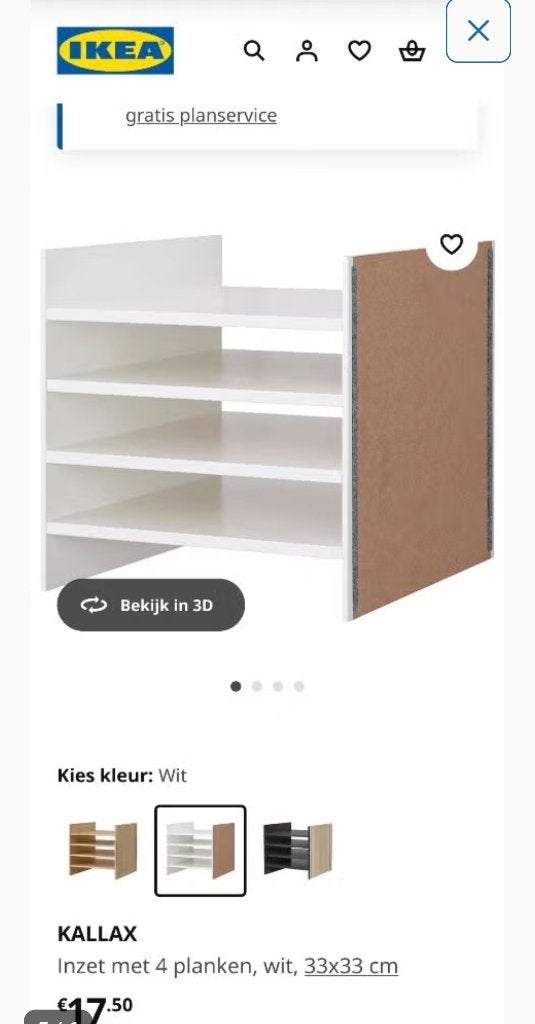 kallax verdeler boekenplank houder divider Ikea, Ophalen, Zo goed als nieuw