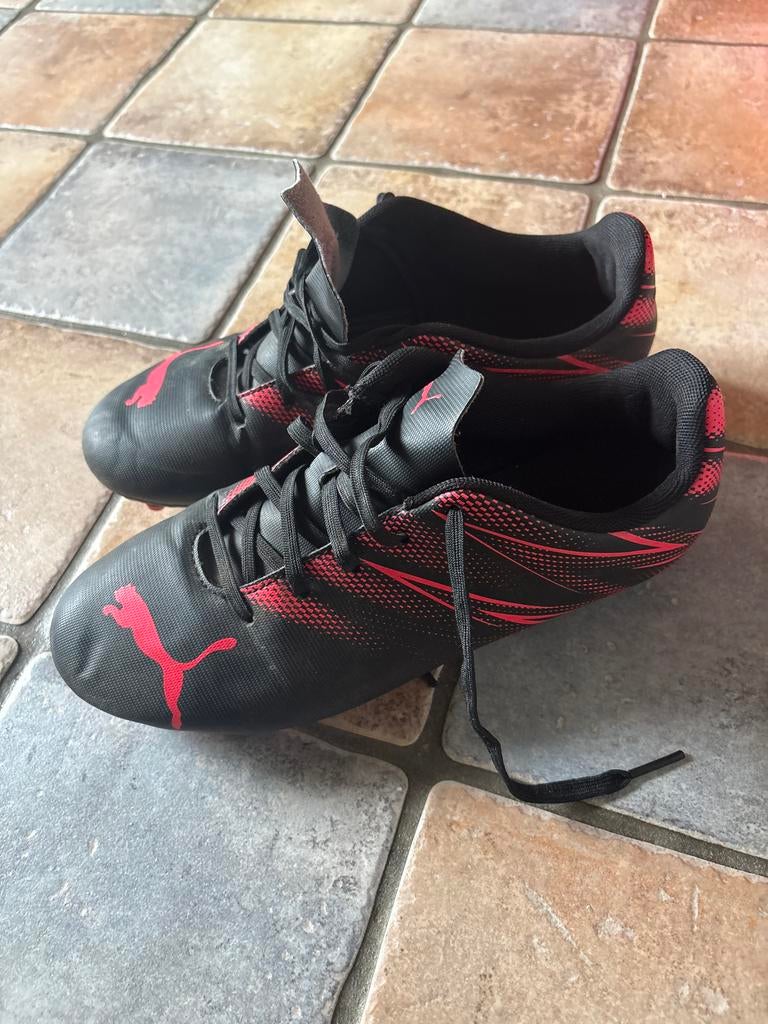 Puma Voetbalschoenen Zwart/Rood - Maat 37.5, Ophalen of Verzenden, Zo goed als nieuw, Overige typen