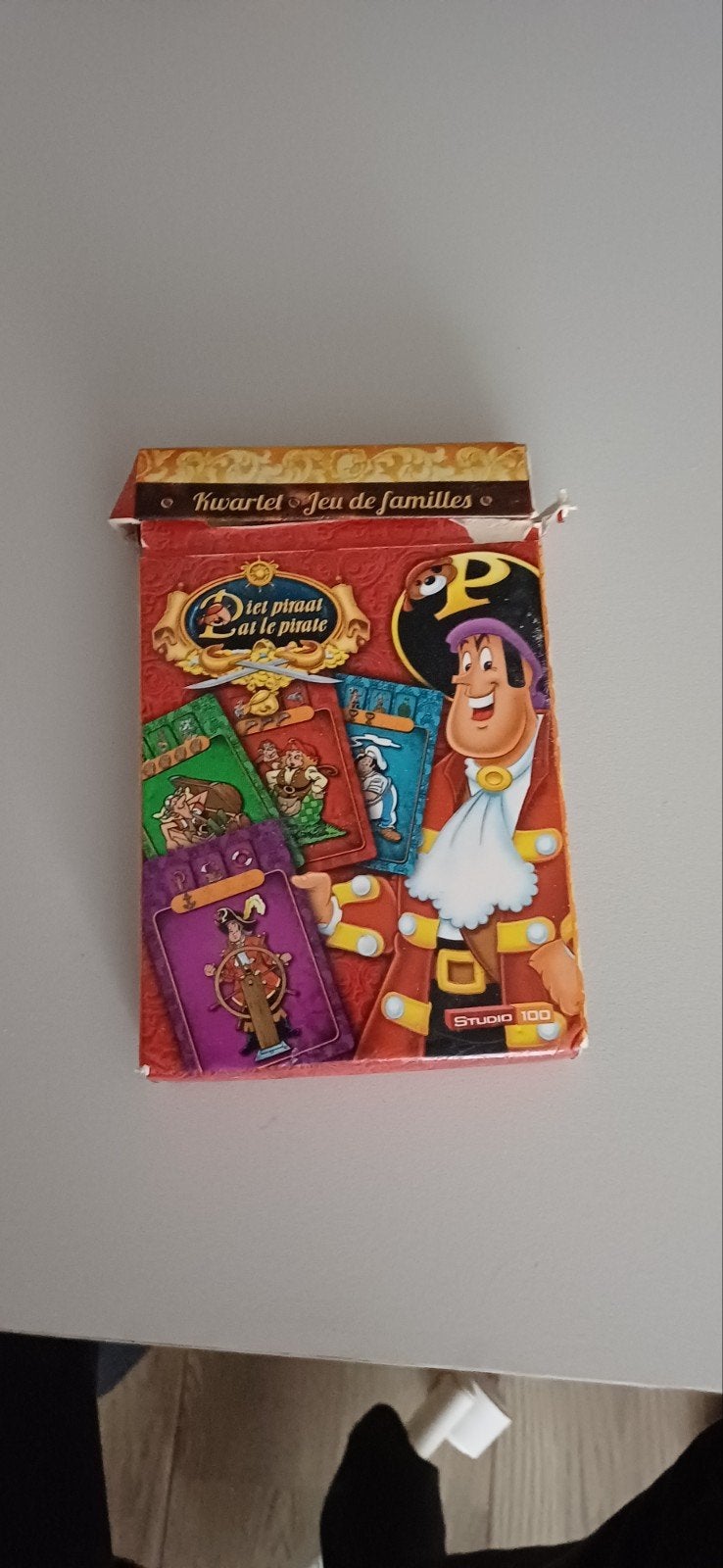 Kwartetspel Piet Piraat - Studio 100, Een of twee spelers, Ophalen of Verzenden, Gebruikt, Studio 100
