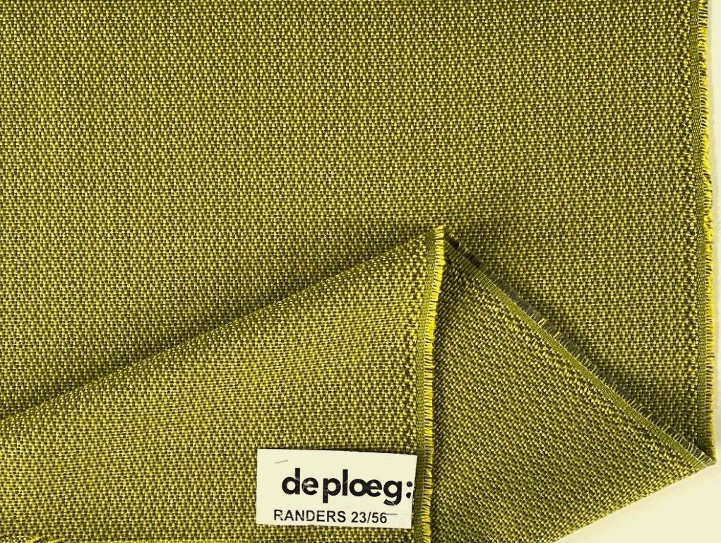 De Ploeg Randers 23/56; groen+geel; 11,9 meter meubelstof, Overige materialen, 120 cm of meer, Ophalen of Verzenden, Groen