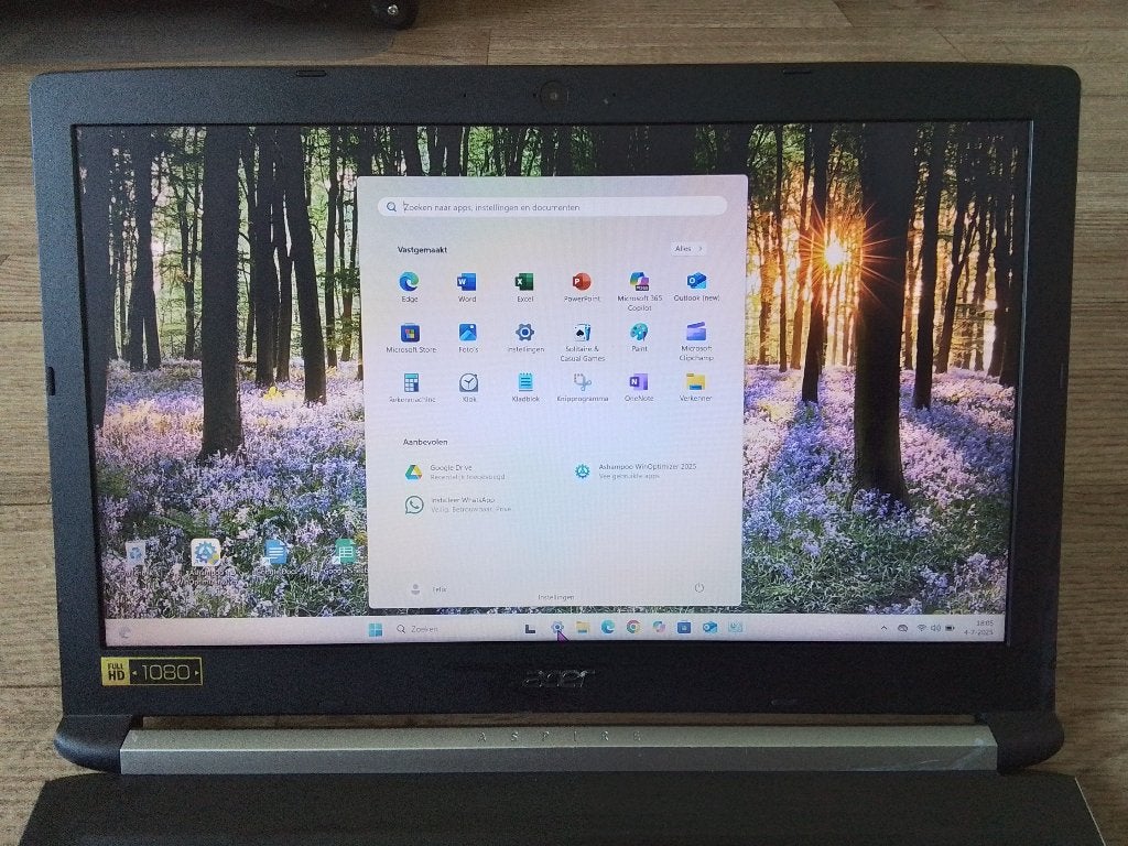 Laptop Acer aspire 5, Computers en Software, Windows Laptops, Ophalen, 256 GB, 15 inch, 8 GB