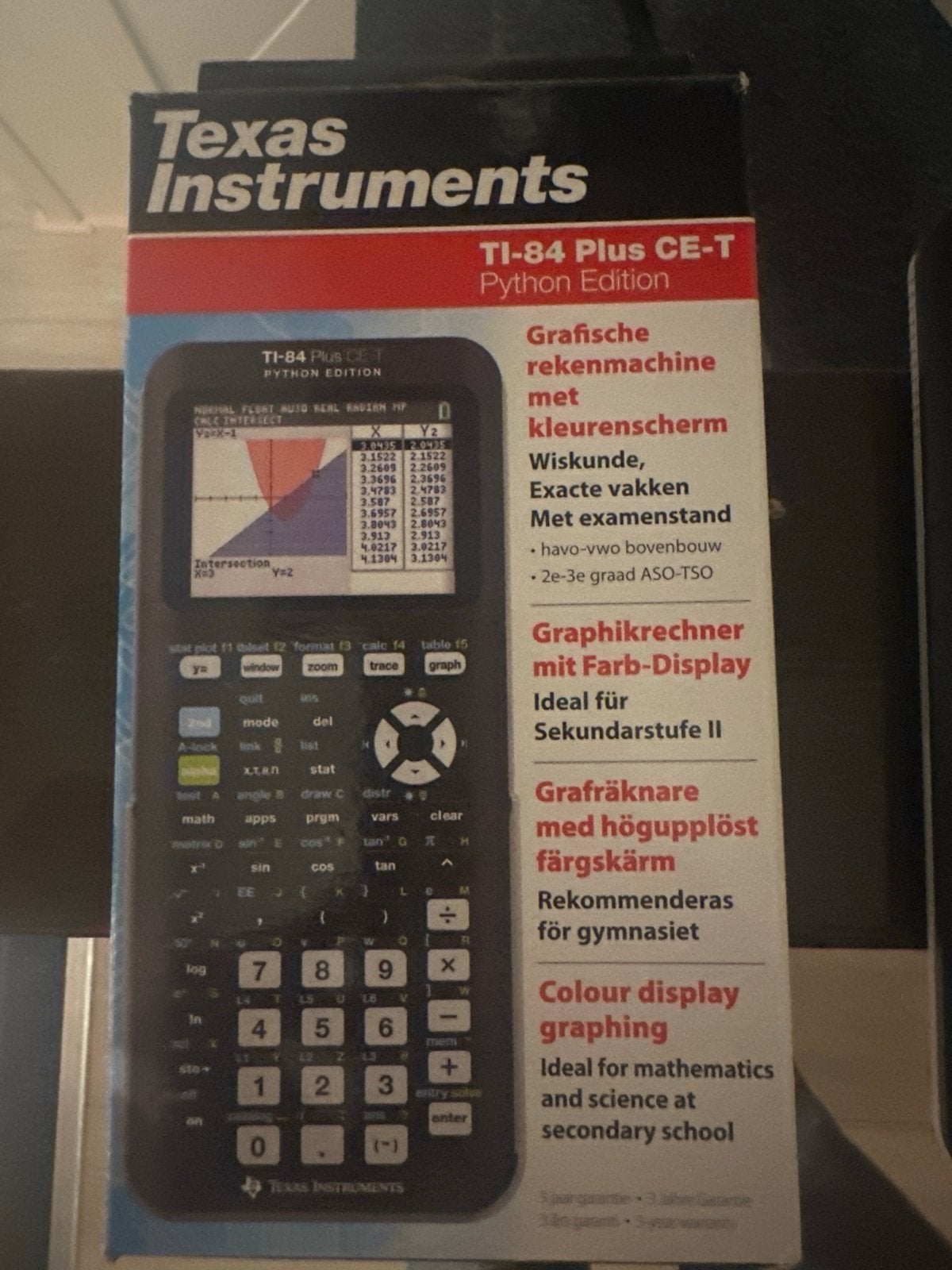 TI-84 Plus CE-T Python Edition, Diversen, Ophalen of Verzenden, Grafische rekenmachine, Zo goed als nieuw