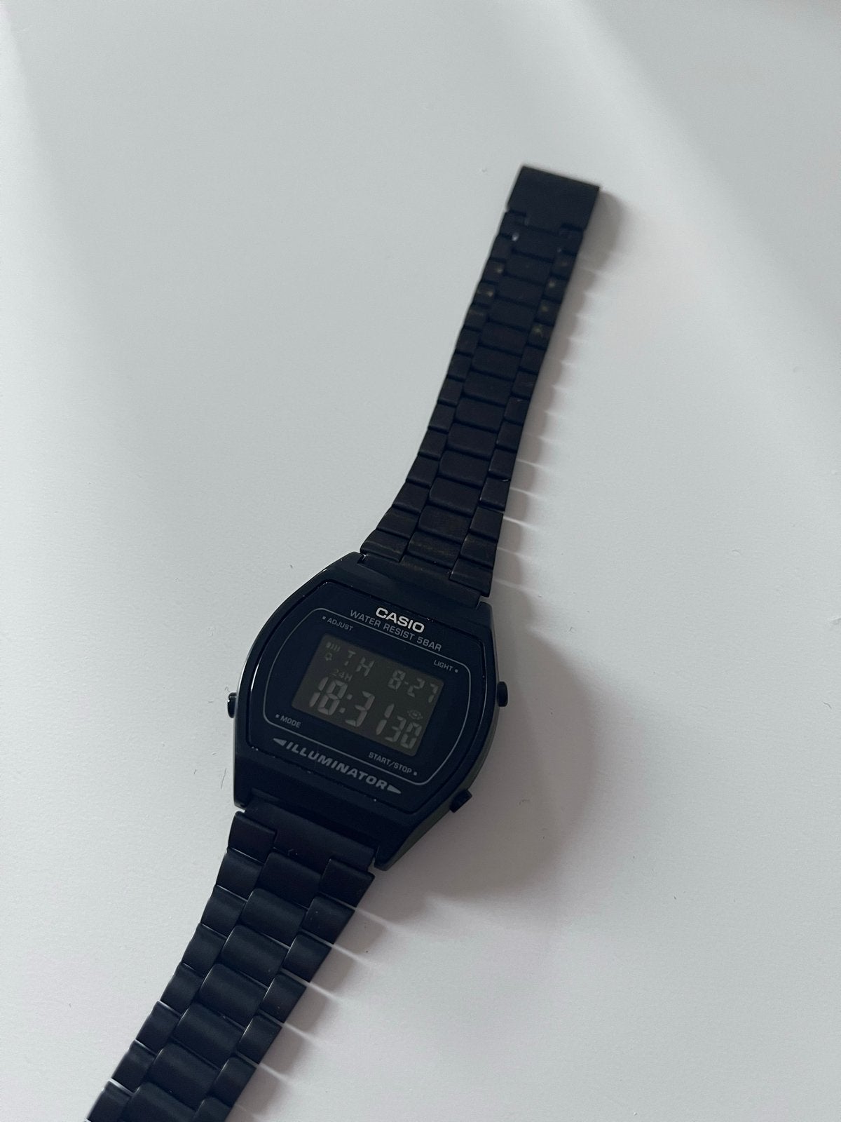 Casio B640WB-1BEF Digitaal Horloge Zwart, Sieraden, Tassen en Uiterlijk, Horloges | Heren, Kunststof, Polshorloge, Ophalen of Verzenden