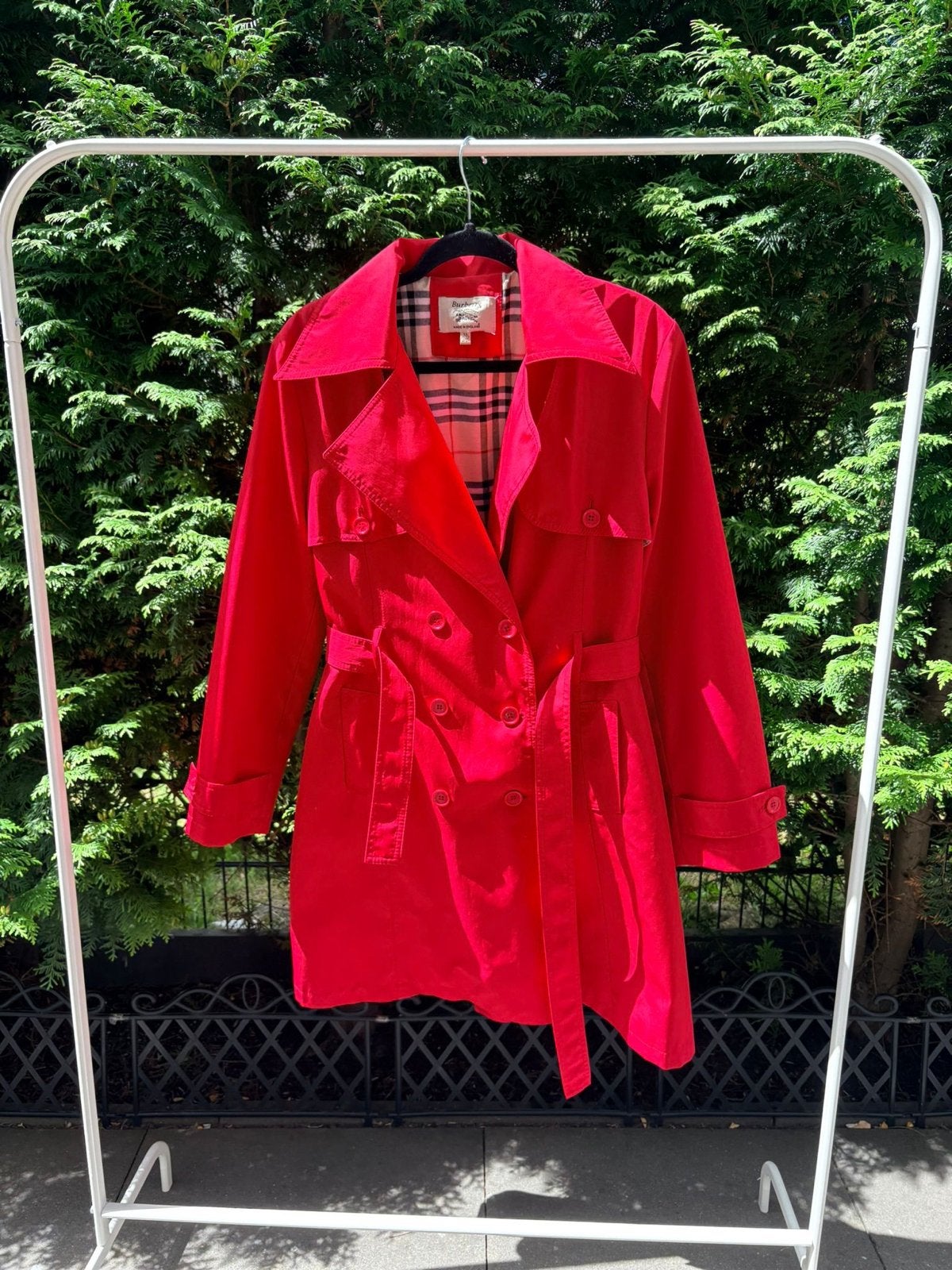 Burberry rode trenchcoat - Zo goed als nieuw, Ophalen of Verzenden, Zo goed als nieuw, Maat 46/48 (XL) of groter, Rood