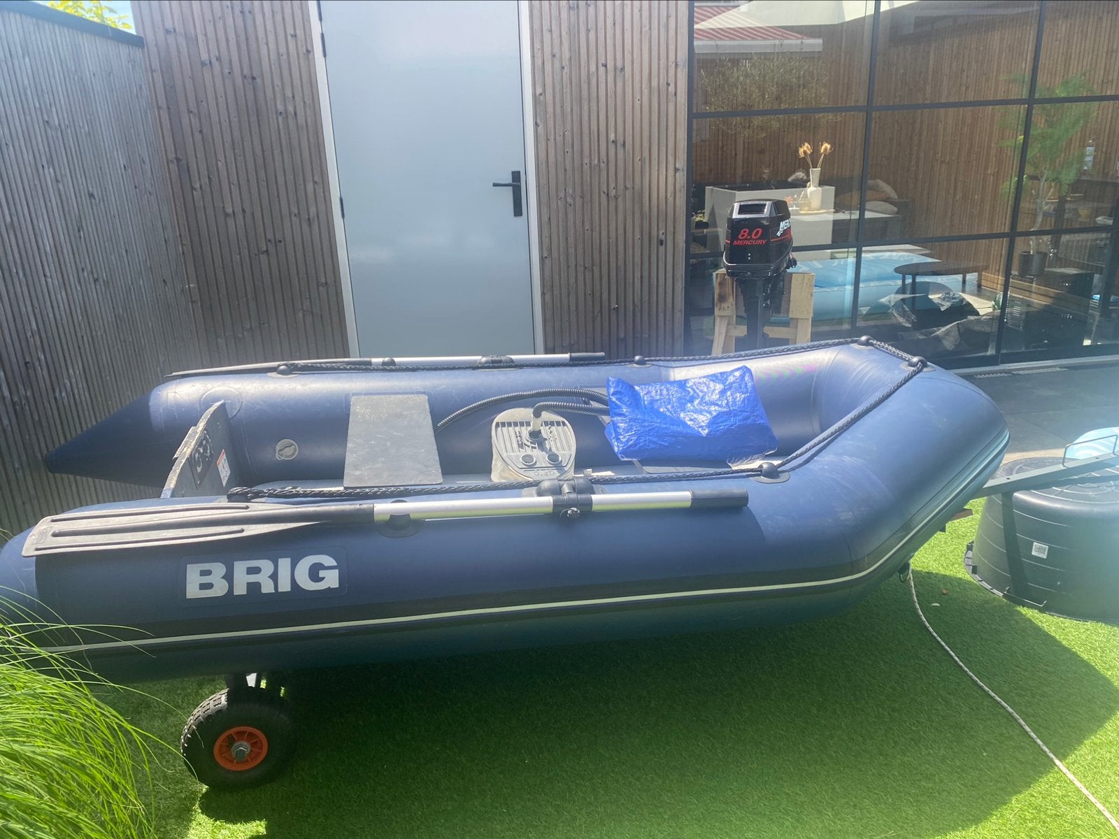 Rubberboot boot met buitenboordmotor en trailer te koop, Ophalen, Gebruikt, Overige typen, Motorboot