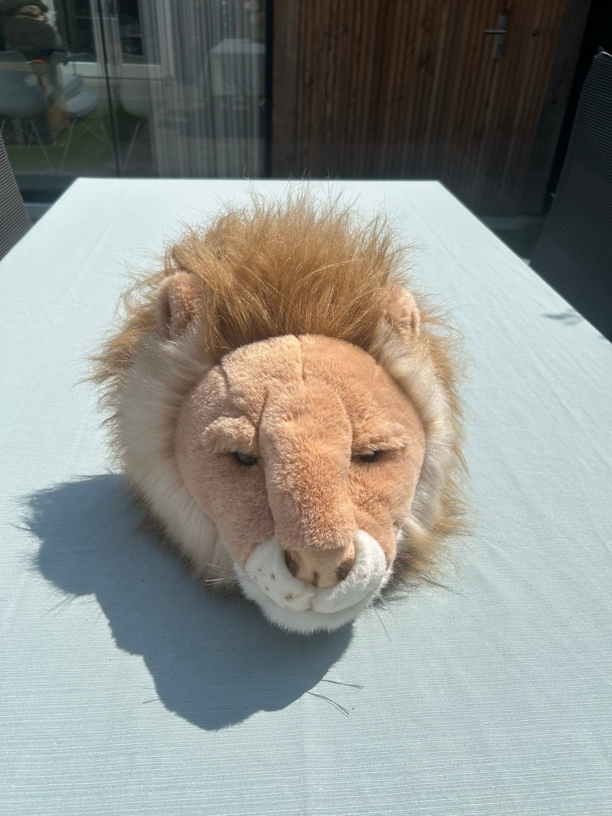 Pluche Leeuwenkop - Decoratie, Ophalen, Zo goed als nieuw, Wanddecoratie