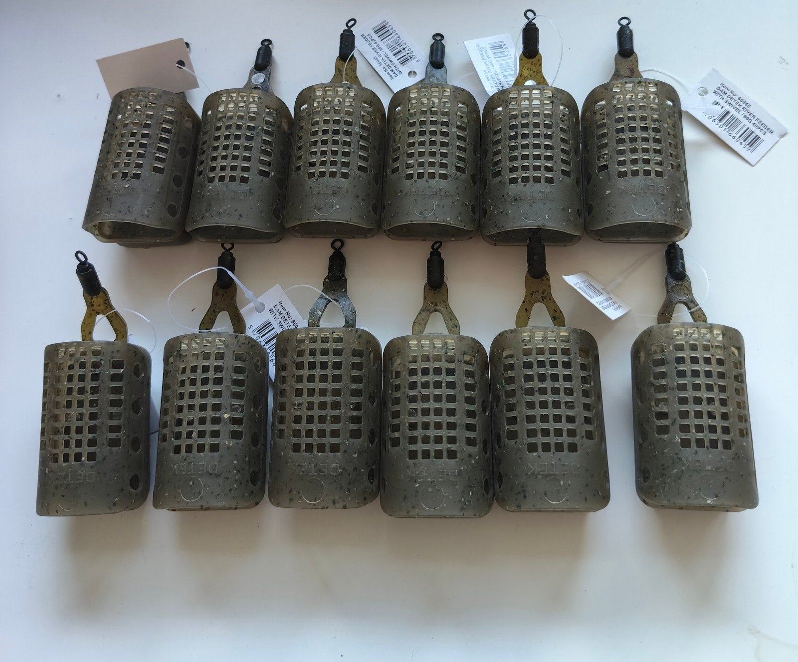 12 x Stuks Dam Detek River Feeder 60 i 80 gram, Watersport en Boten, Hengelsport | Witvissen, Verzenden, Nieuw, Complete set