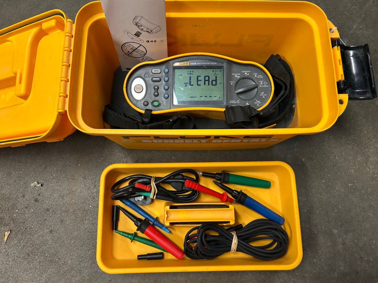 Fluke 1653 B Multifunctionele installatietester in koffer, Ophalen of Verzenden, Gebruikt