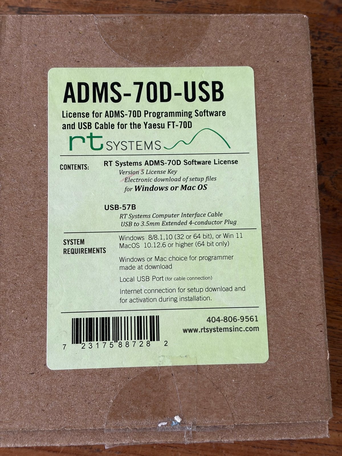 RT Systems ADMS-70D-USB programmeerset voor Yaesu FT-70D, Ophalen, Zo goed als nieuw, Toebehoren