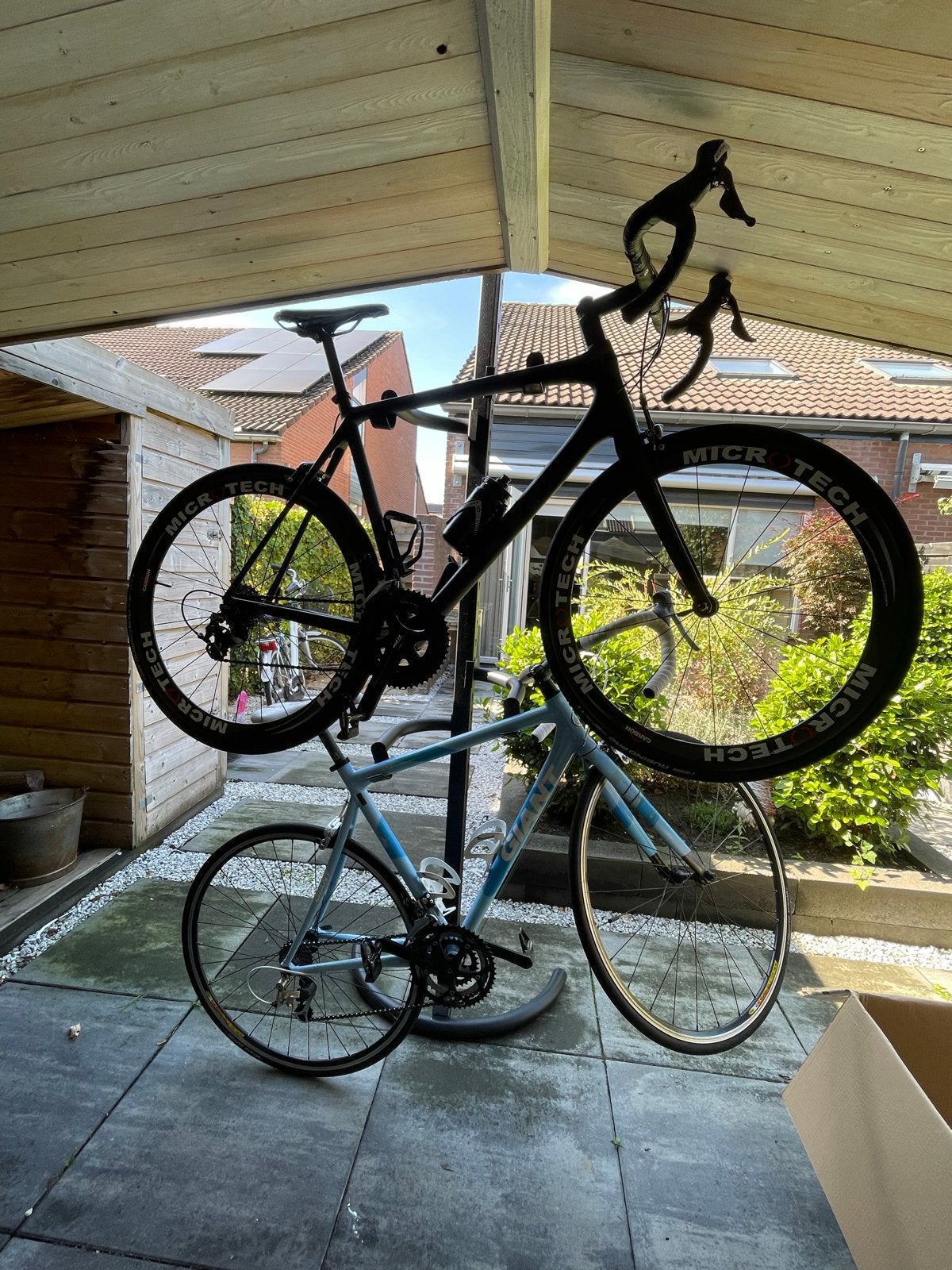 Standaard voor racefietsen - Dubbele fietsstandaard, Ophalen, Zo goed als nieuw