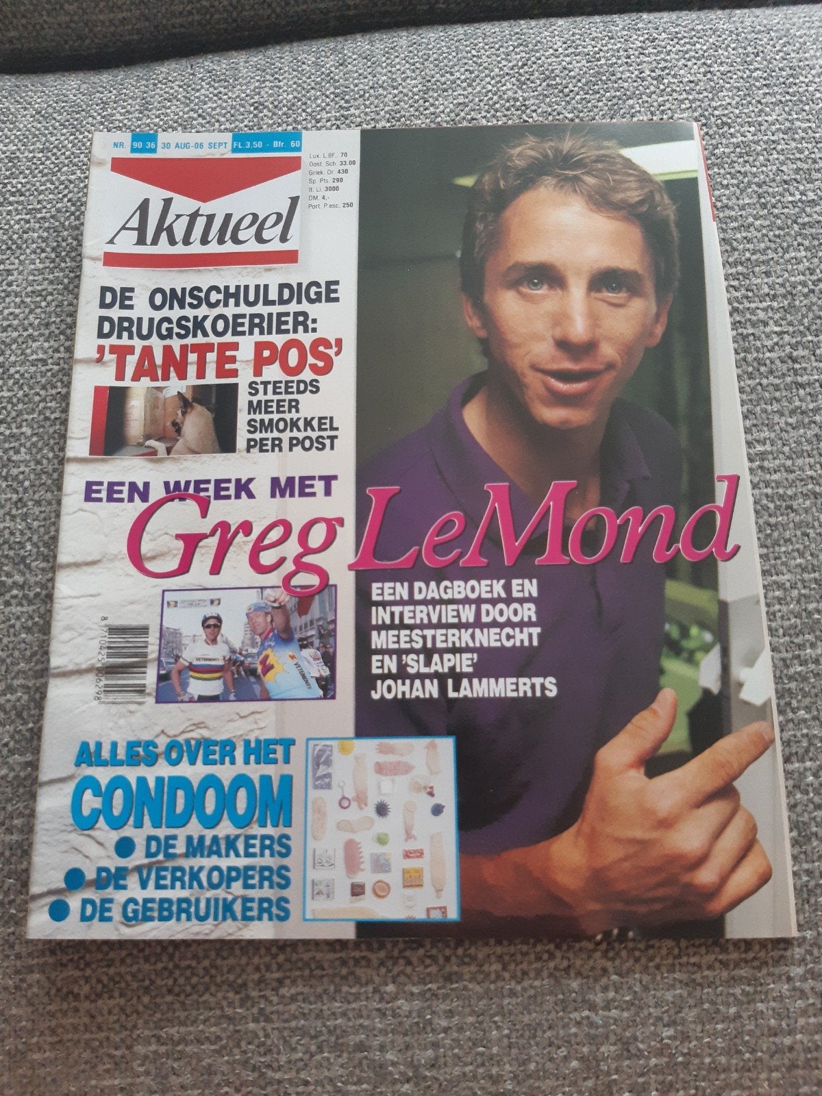 36.Aktueel 1990. Greg Lemond. Tante Pos. Rolls Royce. Eurosp, Verzenden, 1980 tot heden, Tijdschrift