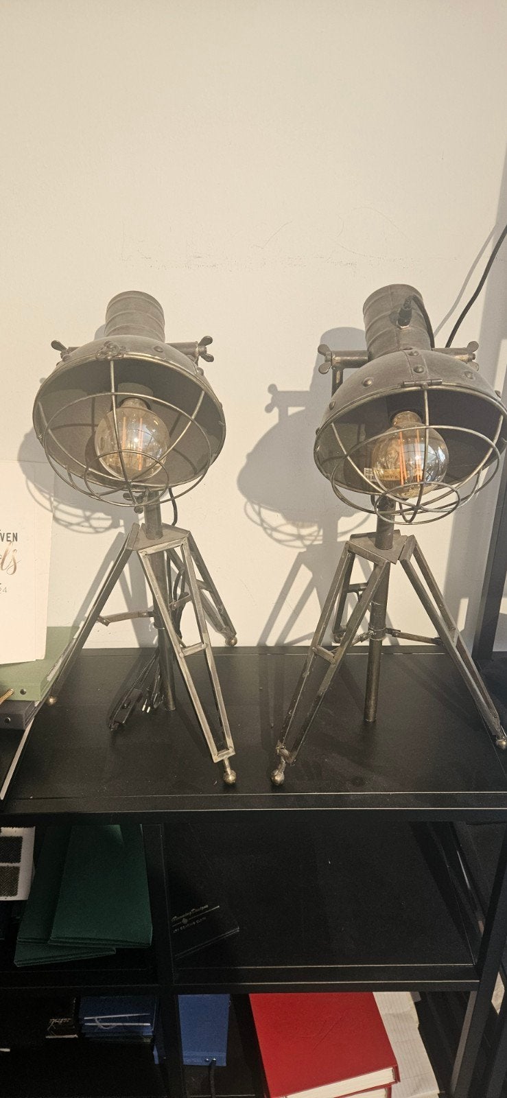 2x Nieuwe Industriële Tafellampen met Lamp - Nooit Gebruikt, Ophalen, Nieuw, Inclusief lichtbron, Metaal