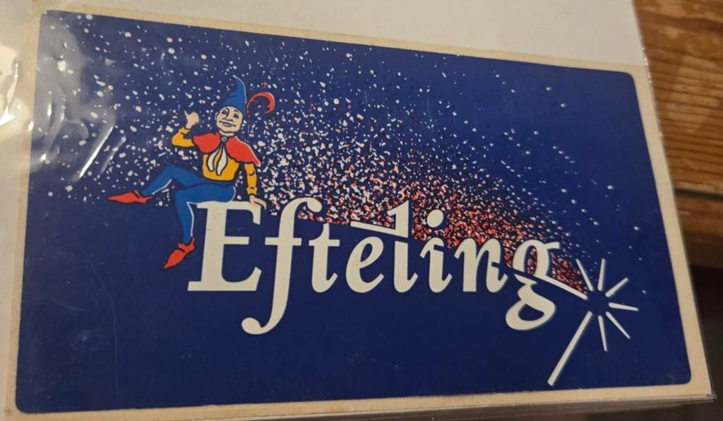 Oude Efteling Kleine Boodschap Stikker, Ophalen of Verzenden, Zo goed als nieuw, Overige typen