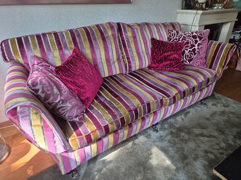 Prachtige Duresta bank en fauteuils, Huis en Inrichting, Ophalen, 75 tot 100 cm, Zo goed als nieuw, Rechte bank