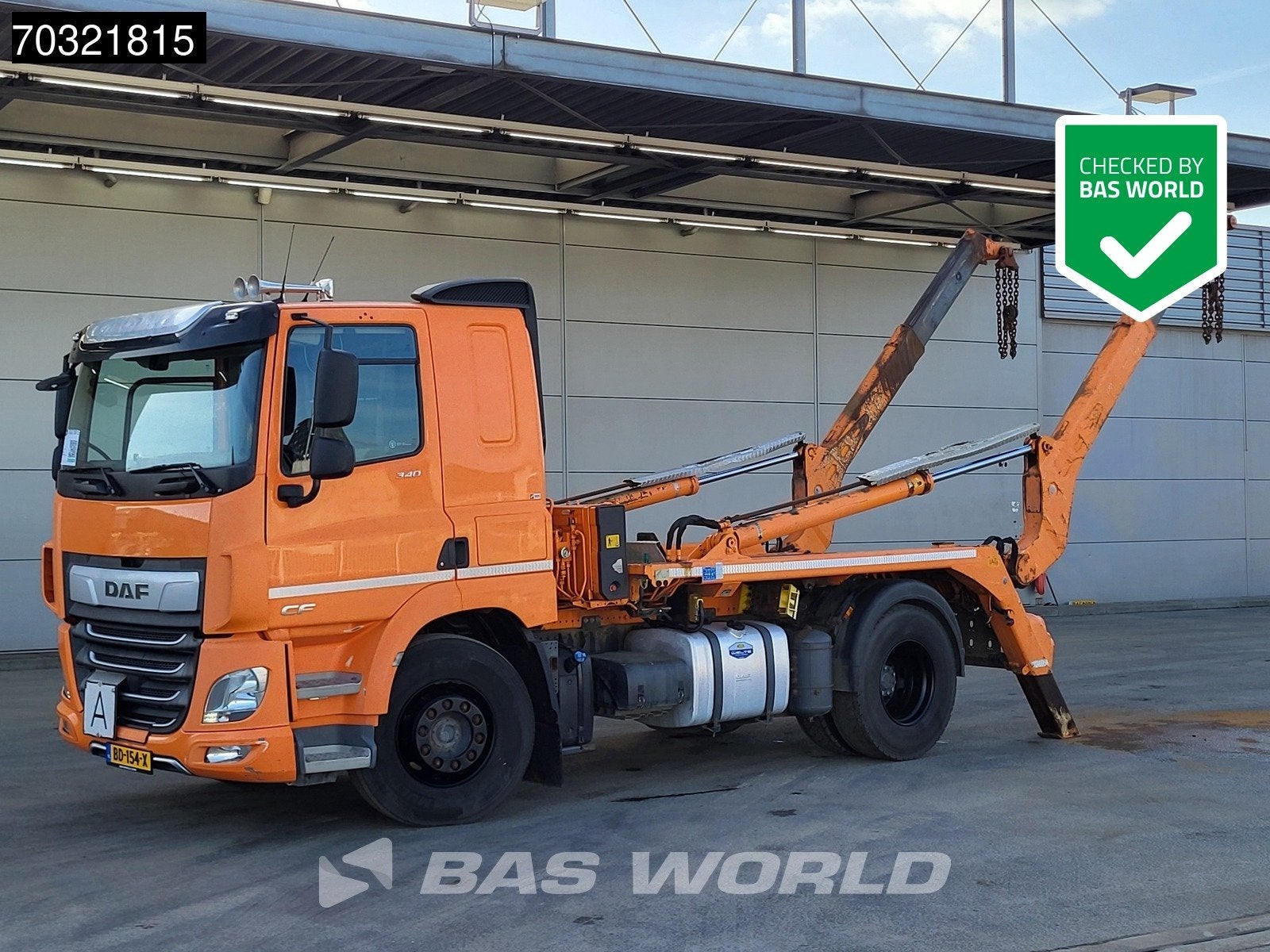 DAF CF 340 4X2 NL-Truck Meiller AK12MTG skiploader Automatic, Auto's, Automaat, Euro 6, Overige kleuren, 340 pk