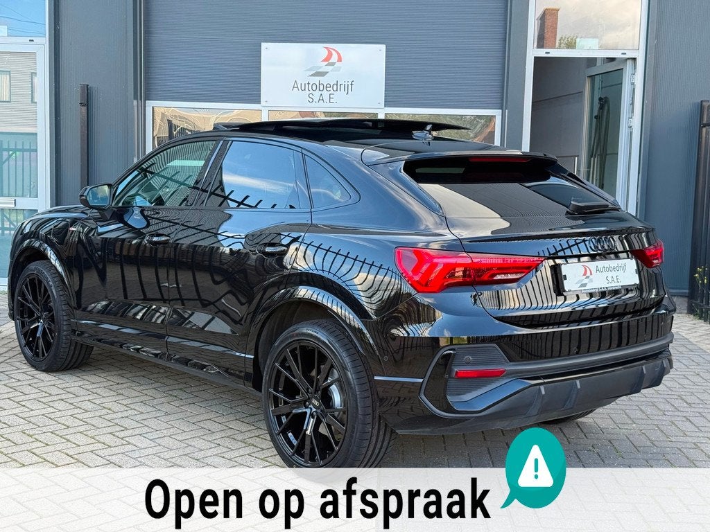Audi Q3 Sportback 45 TFSI e 3x S-Line ACC PANO CARPLAY TREKH, Gebruikt, Euro 6, Zwart, Hybride Elektrisch/Benzine