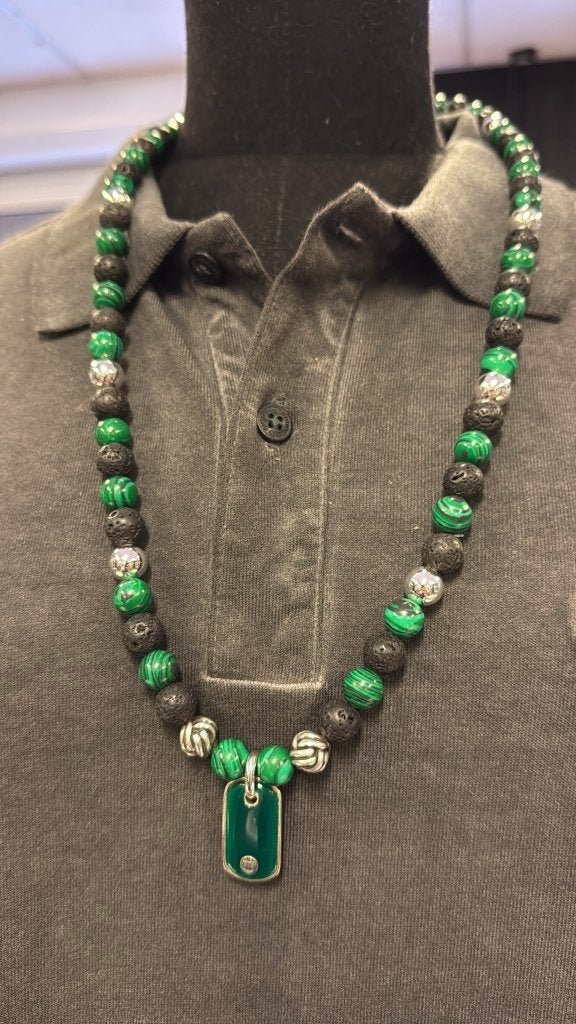 BUDDHA TO BUDDHA KETTING 188 SPIRIT BEAD MALACHITE € 649,00, Ophalen of Verzenden, Nieuw, Groen, Zilver