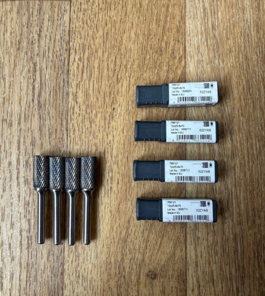 Tyrolit Carbide Burr/stiftfrees (cylinder), Ophalen, Nieuw, Minder dan 700 watt, Rechte handslijpmachine