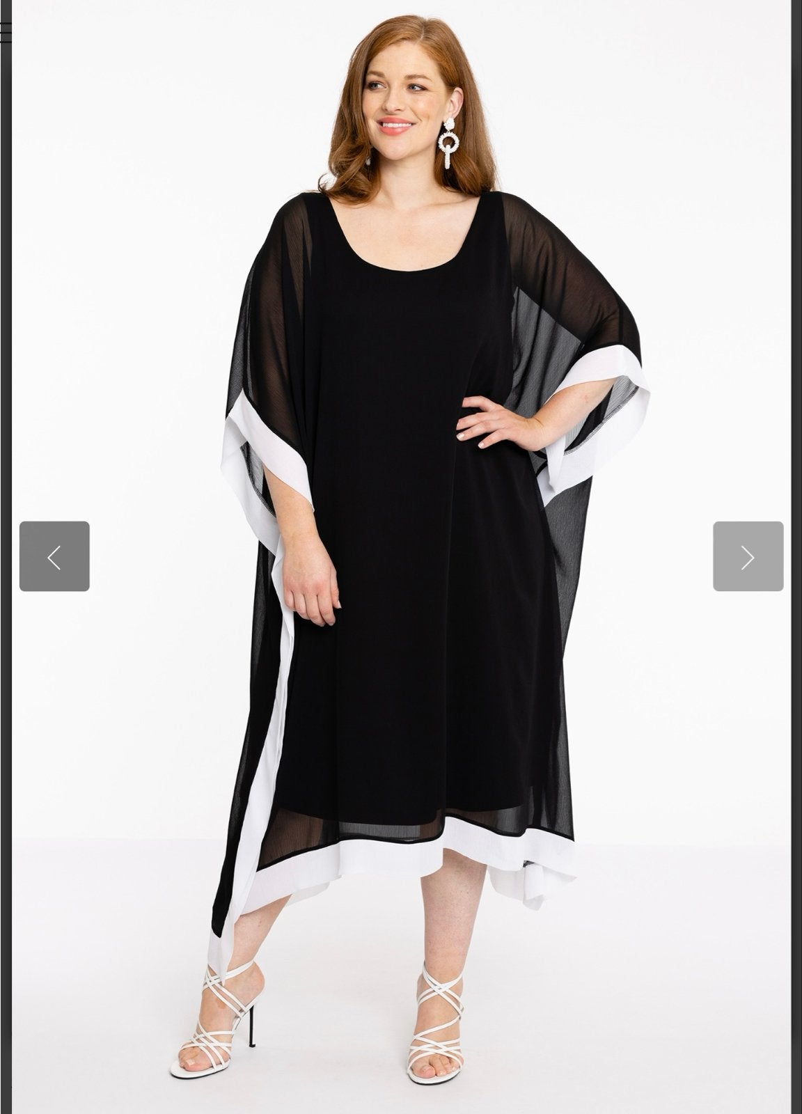 Prachtige Yoek kaftan maat M (42/44) - valt ruim!, Kleding | Dames, Grote Maten, Ophalen of Verzenden, Zo goed als nieuw, Zwart