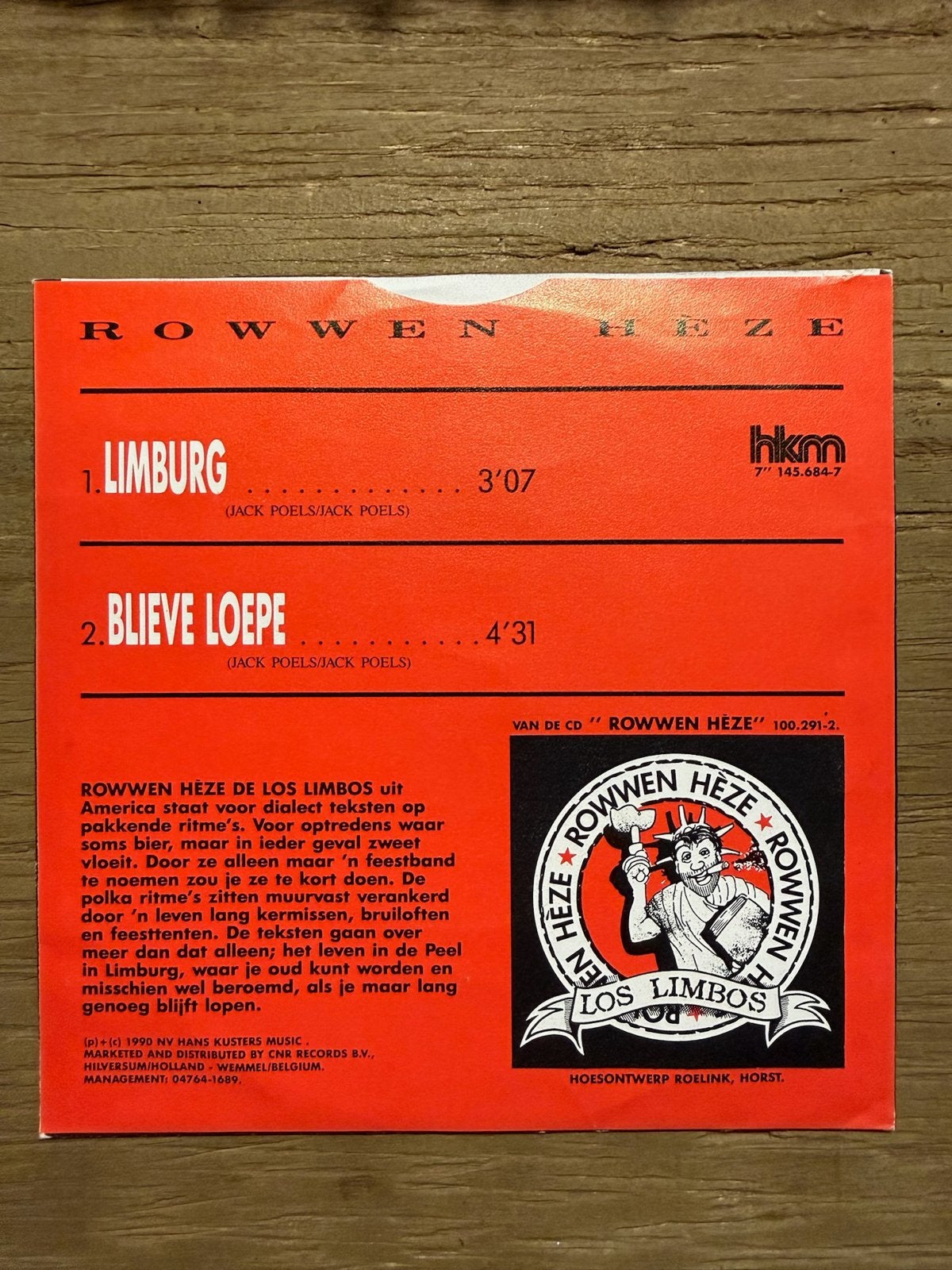 Rowwen Hèze - Limburg / Blieve Loepe, Gebruikt, Originele persing, 7 inch, Ophalen of Verzenden