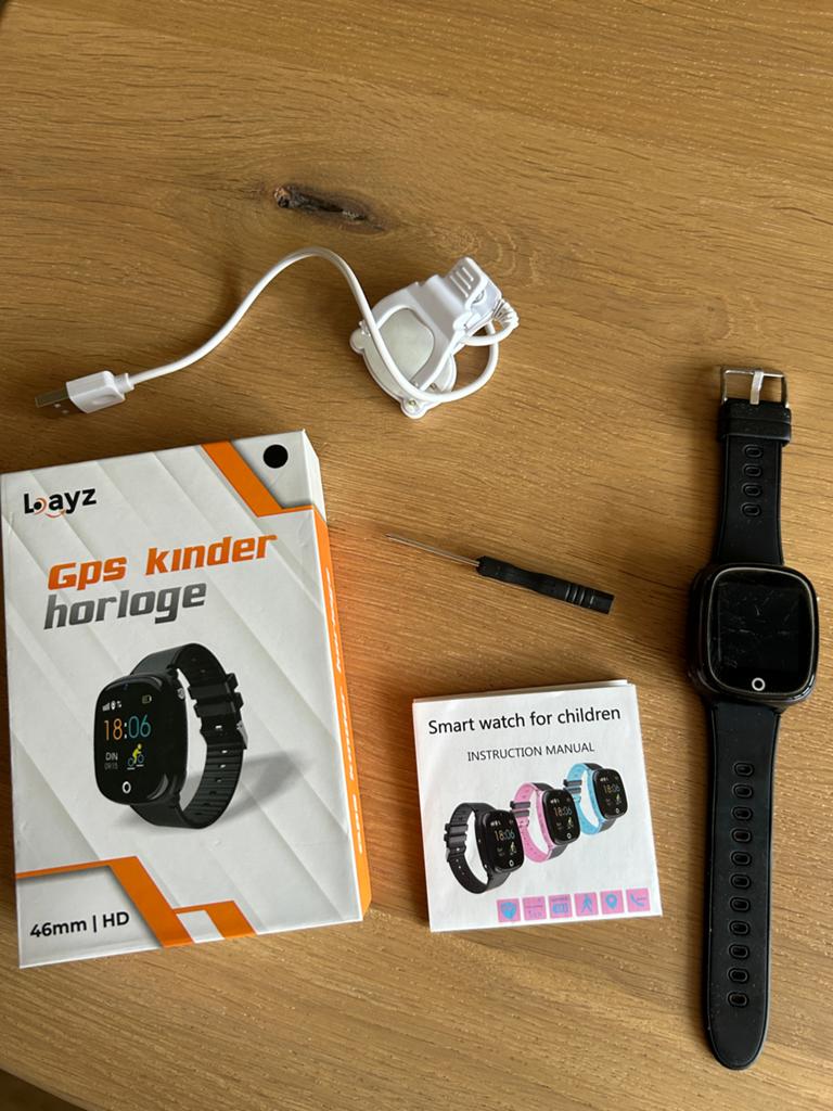 Loayz GPS Kinderhorloge - Zwart, Ophalen of Verzenden, Gebruikt, Zwart, Jongen of Meisje