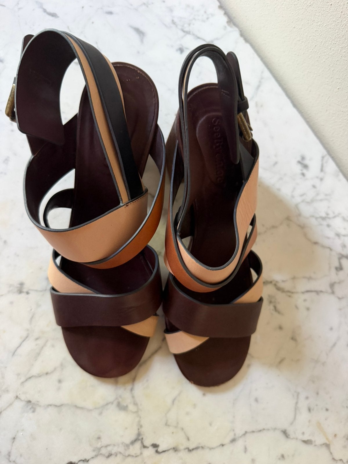 See by Chloé sandalen, maat 39, Verzenden, Zo goed als nieuw, Bruin, Sandalen of Muiltjes