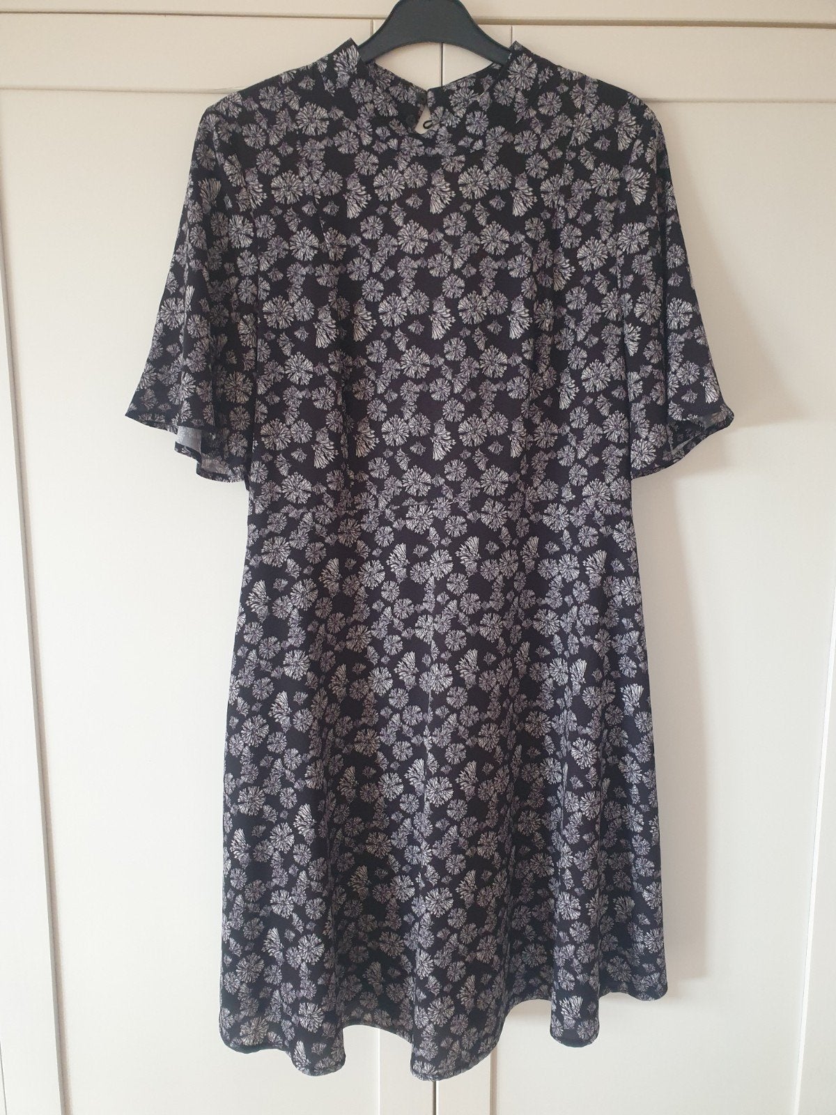 H&M Jurk Tuniek met bloemenprint - Maat 42, H&M, Zwart, Maat 42/44 (L), Ophalen of Verzenden