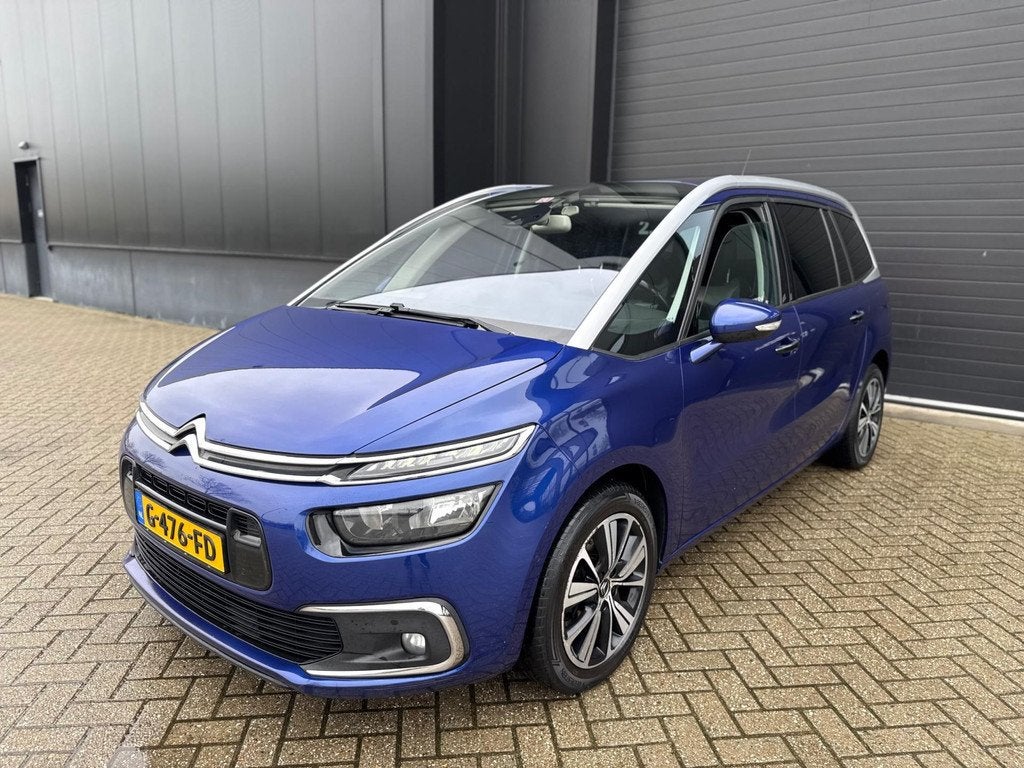 Citroen Grand C4 Picasso 2.0 BlueHDi 7P Shine (bj 2017) 150P, Auto's, Citroën, Gebruikt, 4 cilinders, 150 pk, Blauw