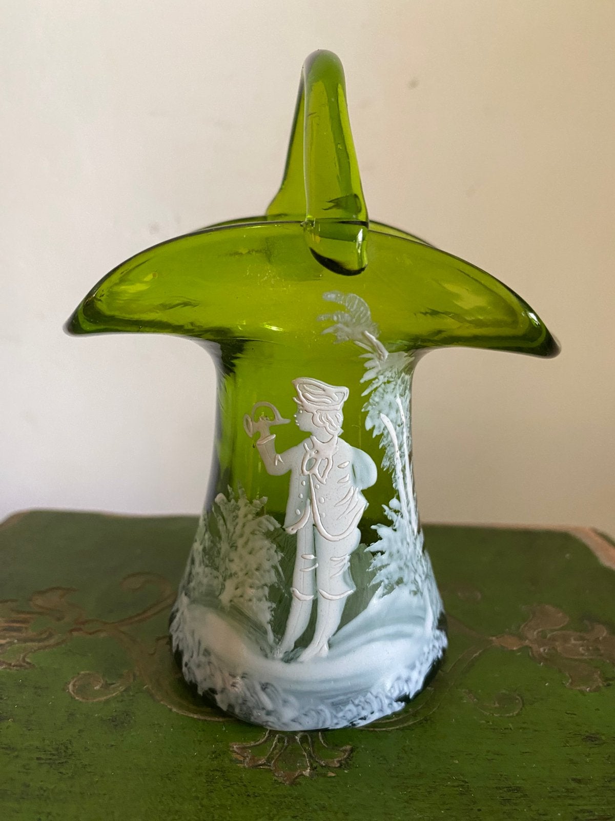 Mary Gregory victoriaans mandje (gereserveerd), Antiek en Kunst, Ophalen of Verzenden