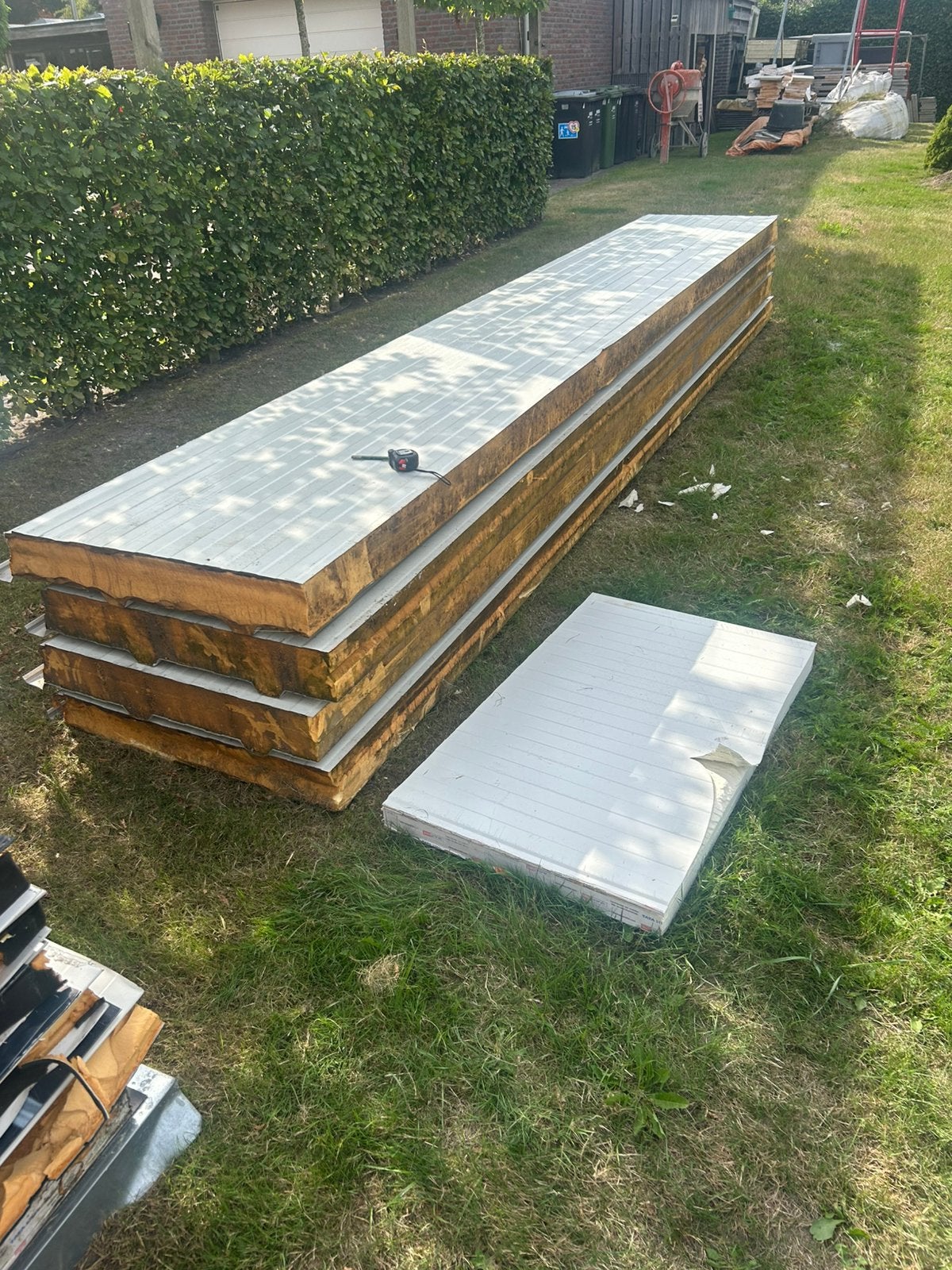 Sandwich panelen 12cm dik pir moet weg, Ophalen, Gebruikt